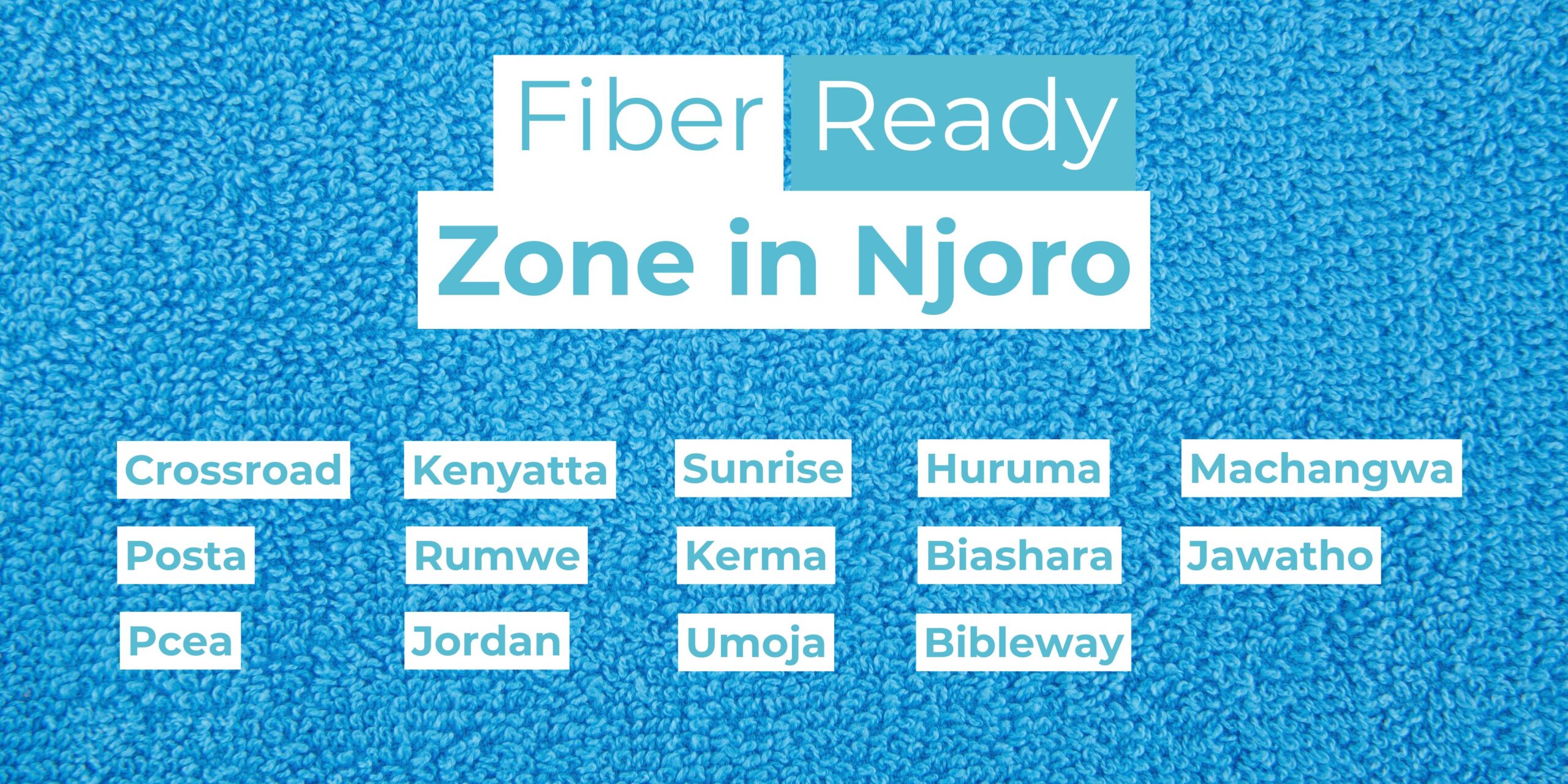 Fiber ready zone in Njoro with high-speed internet coverage for homes and businesses
